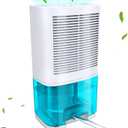 Dehumidifier 68oz(2000ml) Small Dehumidifier with Drain Hose for Up to 650 sq.ft Ultra Quiet Mini Portable Air for Home Basements Bathroom Bedroom Closet Kitchen RV