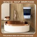 Hushee 4 Pcs Plastic Wall Mounted Soap Dispenser Commercial Manual Soap Containers Wall Dispenser for Kitchen Shower Hotel Liquid Shampoo Gel Chamber(27 oz 800 ml,Brown)