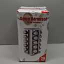 KALINCO Rotating Spice Rack, Spice Rack Organizer for Cabinet, Spice Rack with Jars(20-Jar), Revolving Spice Organizer, Spice Carousel Tower for Kitchen, Black