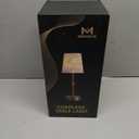 MEIXISUE Cordless Rechargeable LED Table Lamp with Dimmer,Nightstand Lamp with USB Port,Antique Brass Portables Outdoor Lamp, Battery Operated Lamp for Patio Bedroom Bedside Balcony Camping Bar RV