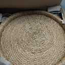 Creative Co-Op Round Braided Bankuan Tray with Handles