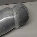 Bolster Pillow with Removable Velvet Cover, Round Cylinder Neck Roll Pillow for Head, Back, Leg Support, Decorative Bed and Couch Pillow 16 x 6 Inches (Grey)