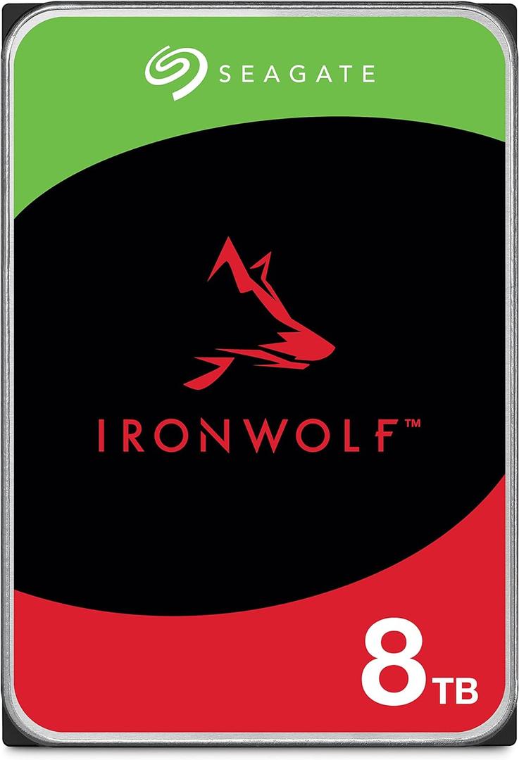 Seagate IronWolf 8TB NAS Internal Hard Drive HDD  3.5 Inch SATA 6Gb/s 7200 RPM 256MB Cache for RAID Network Attached Storage  Frustration Free Packaging (ST8000VNZ04/N004)