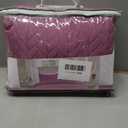 IR Imperial Rooms King Quilt Bedding Set Size (106" x 96") + 2 Pillow Shams (20" x 36"+ 2") - 3 Pcs All Season Lightweight Reversible Microfiber Coverlet Embossed Quilt Bedspread (Purple)