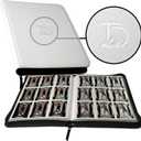 TopDeck 500 Card Ringless Zip Binder Pro - 9-Pocket Pages Side Load Sleeve TCG Storage Portfolio, Compatible with Pokemon, Yu-Gi-Oh, One Piece, MTG, Comic Trading Collectible Cards - White