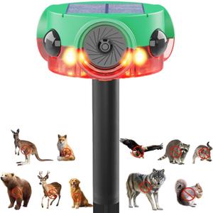 ChunHee Outdoor Motion Sensor Alarm, Barking Dog Alarm with 360 Detection, Supports Voice Recording, Adjustable Volume, 120dB Motion Activated Alarm for Home, Garden, Yard, Farm 1 Pack