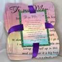 Gifts for Mom from Daughter or Son to My Mom Blanket, Thoughtful Christmas, Xmas Day or Birthday Gift, Cozy Present for Mother, Soft Flannel Throw Blanket, 50x60 inches for Bed and Couch