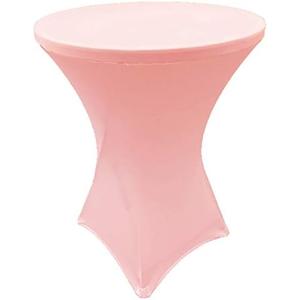 Gowinex Pink 32x42 inches Cocktail Highboy Spandex Fitted Stretch Tablecloth Table Cover Wedding Event Party