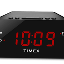 Timex Alarm Clock with Large Display, Digital Alarm Clock for Bedroom Includes 120V Universal Power Adapter (T121B - Black)