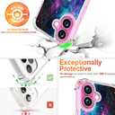 3 x Compatible with iPhone 16 Plus Case Clear Cute for Women - Rugged Phone Cases Funda Protector Cover Skin (Pink Galaxy Universe)