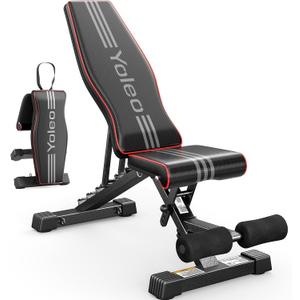 YOLEO Adjustable Weight Bench, ASTM-Certified 827LBS