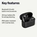 Amazon Basics Bluetooth Headphones True Wireless Earbuds IPX4Waterproof, in-Ear w/Mic,Charging Case, Black