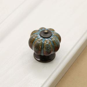 Cabinet Pull Durable Replacement Parts Home Office Ceramic Knob Universal Furniture Hardware Shape Round Cupboard Drawer Pull Handle - (Color: Blue), 12 Pcs