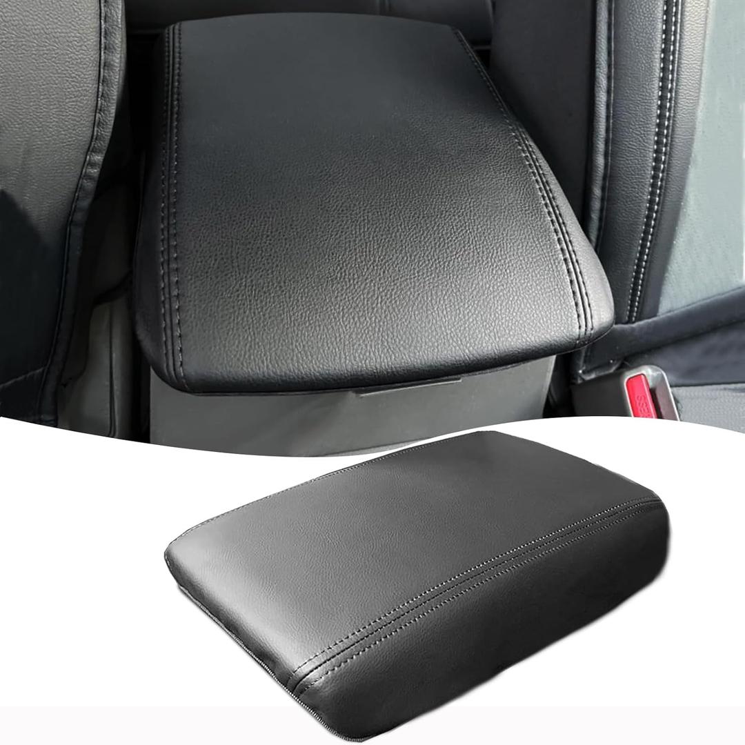 Center Console Cover for Nissan Frontier 2005-2021/ Xterra 2005-2015, Scratch-Resistant & Stylish Upgrade Armrest Cover for Nissan Frontier Interior Accessories (1) 05-21 |Froniter| Black Stitch, Regular)