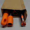 Floor Squeegee for Concrete Floor,18" Large Heavy Duty Squeegee for Floor, Rubber Broom with 62" Long Handle for Bathroom Tile, Garage Concrete, Deck, Shower Glass, Window Cleaning (Orange)