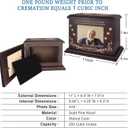 Cremation Memorial Urns for Human Ashes Adult Male Female, Wooden Picture Frame Urns Box and Casket for Men Women Child, Burial Funeral for Ashes
