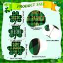 Yookeer St Patricks Day Decoration Wooden Shamrock Door Sign with Rope Shamrock Hanging Sign Lucky Clover Door Hanger Irish Hanging Decorations for Porch Wall Entryway Decor (Shamrocks)