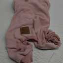 cyeollo Dog Pajamas Thermal Fleece Dog Coat Pjs Stretchable Jumpsuit Turtleneck Warm Winter Pet Coats Doggie Clothes Outfits for Small Dogs, Pink L