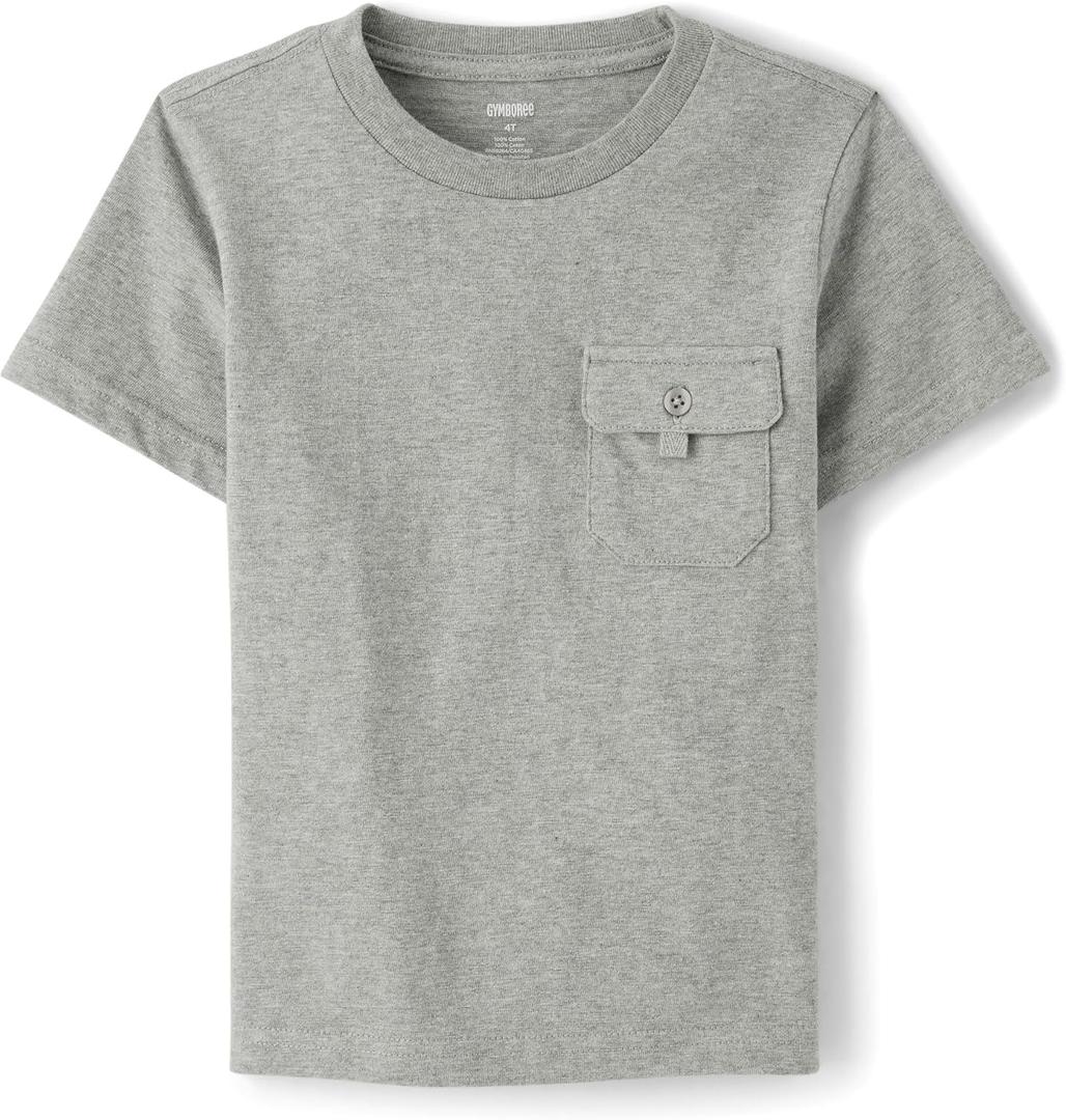 Gymboree Boys and Toddler Essential Short Sleeve Tops (Size 6, Gray)