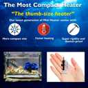 10W Mini Aquarium Heater 5V/2A USB Betta Heater for up to 1 Gallon Tanks, Alumina Ceramic Fish Tank Heater Turtle Heater with Dry-Run & Overheat Protection