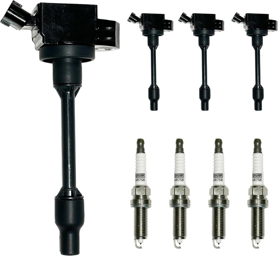 PLA04 Ignition Coils Pack with Spark Plugs for TOYOTA 2.5L CAMRY 2018-2024, RAV4 2019-2025, 2.0L COROLLA 2020-2025, LEXUS 2.5L ES250 2021-2025, NX250 2022-2025 etc, OE# 90919-02276, 90919-A2009, UF848