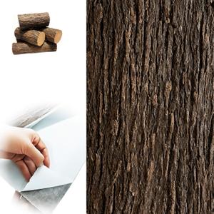 Artificial Tree Bark Pipe Cover - Self-Adhesive Fake Bark Wrap for Hiding Downspouts, Pipes, Poles & Columns | Realistic Simulation Tree Bark Decoration for Indoor & Outdoor Use (7.87 * 39.37 inch)