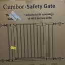 Cumbor 29.7-40.6" Baby Gate for Stairs, Mom's Choice Awards Winner-Dog Gate for Doorways, Pressure Mounted Auto-Close Pet Gates for Dogs Indoor, Safety Child Gate with Easy Walk Thru Door, Black