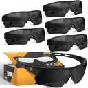 Tinted Safety Glasses for Men Women, Safety Goggles Impact Resistant, ANSI Z87.1+ UV400 Eye Protection, Anti Scratch (6pack-grey)