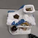 Namalu 34 Pieces Christmas Village Houses Set, Mini Christmas Trees Accessories Set Santa Snowman Street Lamps for Xmas Village Miniature Town Home Table Top Decoration(Cute Style)