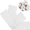 4 Small Pcs Organic Cotton Flannel for Castor Oil Pack Wrap. Castor Oil Packs Uesd for Neck, Knee, Elbow, Hands, Eyes, Arm, Belly Button & Thigh, Reusable & Washable Castor Oil Compress