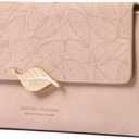 Women's Wallet Leather RFID Blocking Bifold Clutch Large Capacity Credit Card Holder with Coin Zipper Purse (A01 Pink)