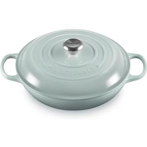 Le Creuset Enameled Cast Iron Signature Braiser, 3.5 qt., Sea Salt