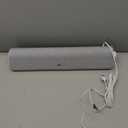 SOULION R50 Bluetooth Computer Speakers, USB Powered Pc Speakers for Desktop Monitor, 3.5mm Wired & Colorful LED Lights, Surround Sound Soundbar for Computer Laptop, White