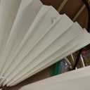 KCO Lighting 5-Lights White Pleated Fabric Pendant Light Mid Century Modern Brushed Gold Sputnik Chandelier Traditional Dining Living Room Chandelier Above Dining Table