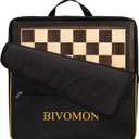BIVOMON 21.25’’ Wooden Chess Board Professional Tournament Chess Board with 2.2" Squares Large Chess Family Outdoor Board Games (Chess Boards Only), 21.25 inches x 21.25 inches x 2.25 inches