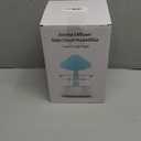 cjc Cloud Rain Humidifier for bedroom with Soothing Rain Sounds Sleep Aid, Waterfall Night Light, Mushroom Design Air MoisturizerRoom Decor Aesthetic for living room (White) (Regular)