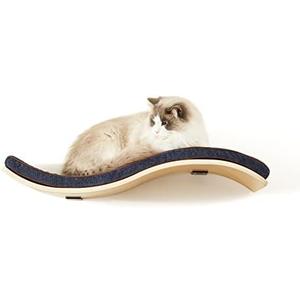 LIORCE Cat Shelf with Comfortable Cushion - Wave Modern Cat Bed - Minimalistic Floating Cats Wall Perch - Wooden Wall Mounted Cats Furniture for Sleeping, Playing, Climbing, and Lounging LIORCE Cat Shelf with Comfortable Cushion - Wave Modern Cat Bed - Minimalistic Floating Cats Wall Perch - Wooden Wall Mounted Cats Furniture for Sleeping, Playing, Climbing, and Lounging