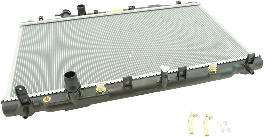 TRQ Radiator 1 Row Compatible with 2007-2009 Honda CR-V 2.4L US Built Models With Quick Connect Outlet Connection