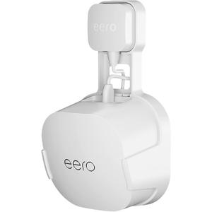 COOLWUFAN Outlet Wall Mount Holder for eero 6 or eero 6+ mesh Wi-Fi System [NOT Fit for eero mesh], No Messy Wires, Easy to Install Mount Holder for eero 6 & eero 6+ mesh Wi-Fi System (1 Pack)