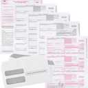 1099 NEC Forms 2024 for 25 Recipients 4 Part Laser Tax Forms Kit, 3 1096 Forms, 25 Security Self Seal Envelopes, Great for QuickBooks and Accounting Software, 2024 1099 NEC (1099 NEC 4 part With Envelopes)