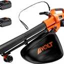 AIVOLT Cordless Leaf Blower Vacuum Mulcher with 40L Bag, 3 in 1 Battery Powered Leaf Blower 40V, 160MPH Air Speed, 4 Speed Modes, with Shoulder Strap, Suitable for Lawn Care, Yard Cleaning