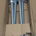 4 Pack Adjustable Leveling Jacks Feet Screw Jacks Hollow with Base Plate for Baker-Style Scaffolding Equipment, Silver