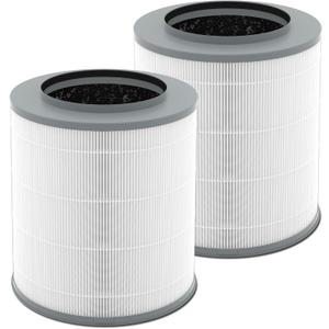 2 Pack 12030 & 11030 Replacement Filter, 1000 Sq. Ft. Capacity, Compatible with Clorox Medium Room 11030 & 11031 Air Cleaner, Part #12030, 3-stage Filtration, H13 True HEPA, Activated Carbon Filter