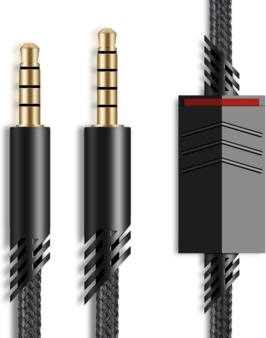 Replacement for Astro A40 Inline Mute Cable Cord, Mute Function Audio Aux Gaming Wire Compatible with Astro A40 Headsets (2 Meter, Nylon Braided)