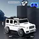ELEMARA Licensed Mercedes-Benz AMG G63 Ride on Toys,Electric Car for Kids W/Parents Control,Electric Powered A Wagon Ride On Truck Toy,Spring Suspension,Bluetooth,Flickering Lights/LED Lights, White, Extra Large