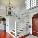 XILICON Foyer Chandelier 3 Lights Black Pendant Lighting Vintage Ceiling Light Fixture