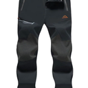 MAGCOMSEN Men's Winter Pants Fleece Lined Ski Snow Pants Water Resistant 4 Zip Pockets Outdoor Pants Size L