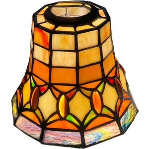 HUIMEIJU Tiffany style stained glass lampshadeCeiling Fan lightWall lampshadeReplacement lampshade.HMJ6037