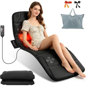 Full Body Massage Mat with Heat, 9 Vibration Nodes Massage Chair Pad
