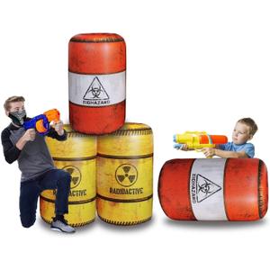 4 Pack Inflatable Battle Battlefield Barrels,Great for Party Laser Tag Gun Game Battle Obstacles by Ninostar